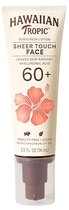 Hawaiian Tropic - Crème solaire Face Sheer Touch FPS 60 - Crème solaire visage - Crème solaire légère - Format voyage - Protection UV