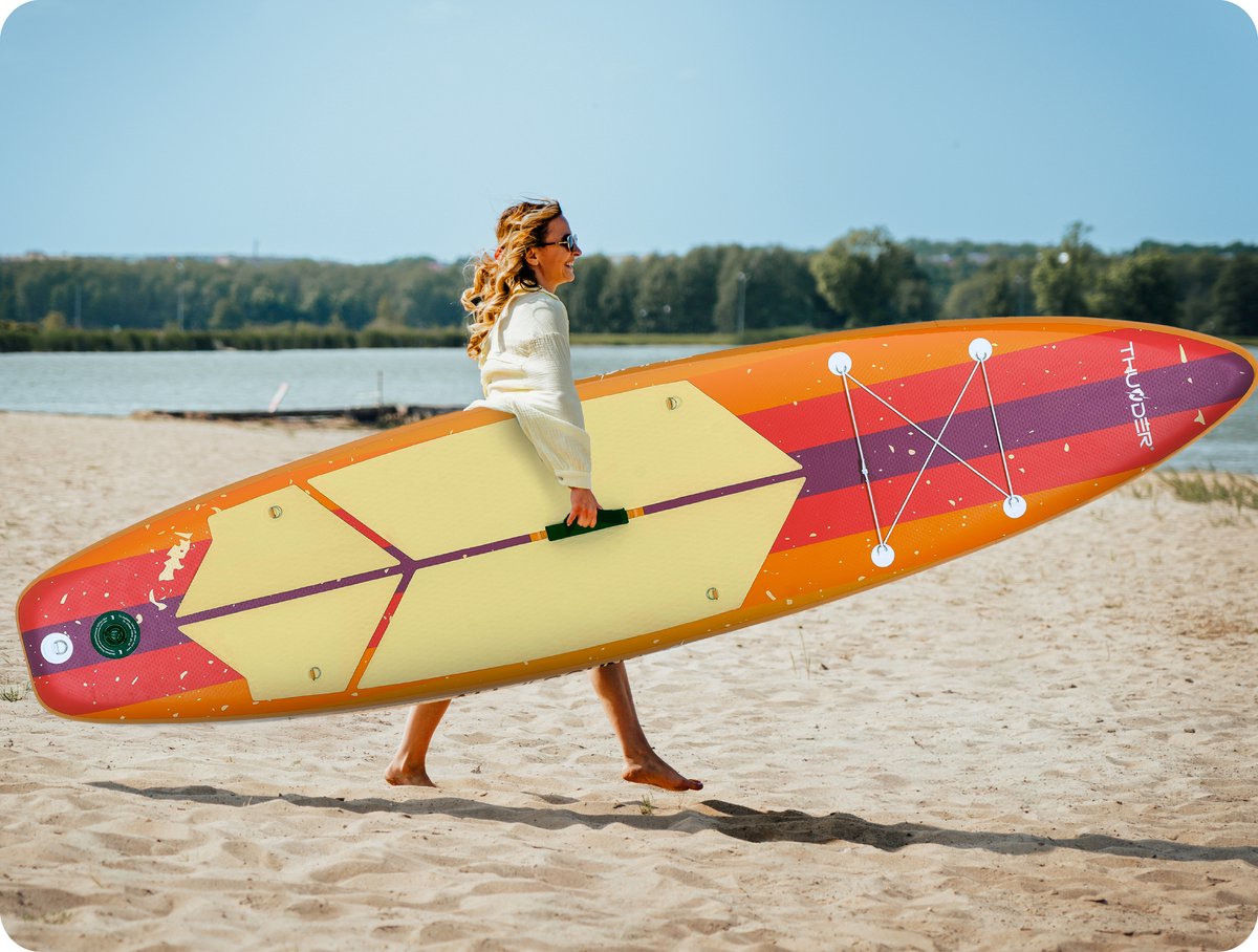 THUNDER RETRO SUP Board - Opblaasbaar - 320 cm - Complete Set – foto 5