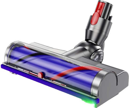 ZENC® Vuildetectie Zuigmond Geschikt Voor Dyson Steelstofzuiger V15, V11, V10, V8 & V7 - Turbo Borstel - Vloerzuigmond - Stofzuigermondstuk - Opzetstuk - Mondstuk - Stofzuigeraccessoires - Grijs