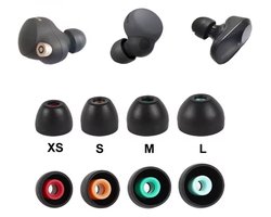 CHPN - Siliconen dopjes geschikt voor Sony in-ear koptelefoon - Zwart - 4 paar - 4 maten - Vervangende dopjes voor Sony in ear koptelefoon