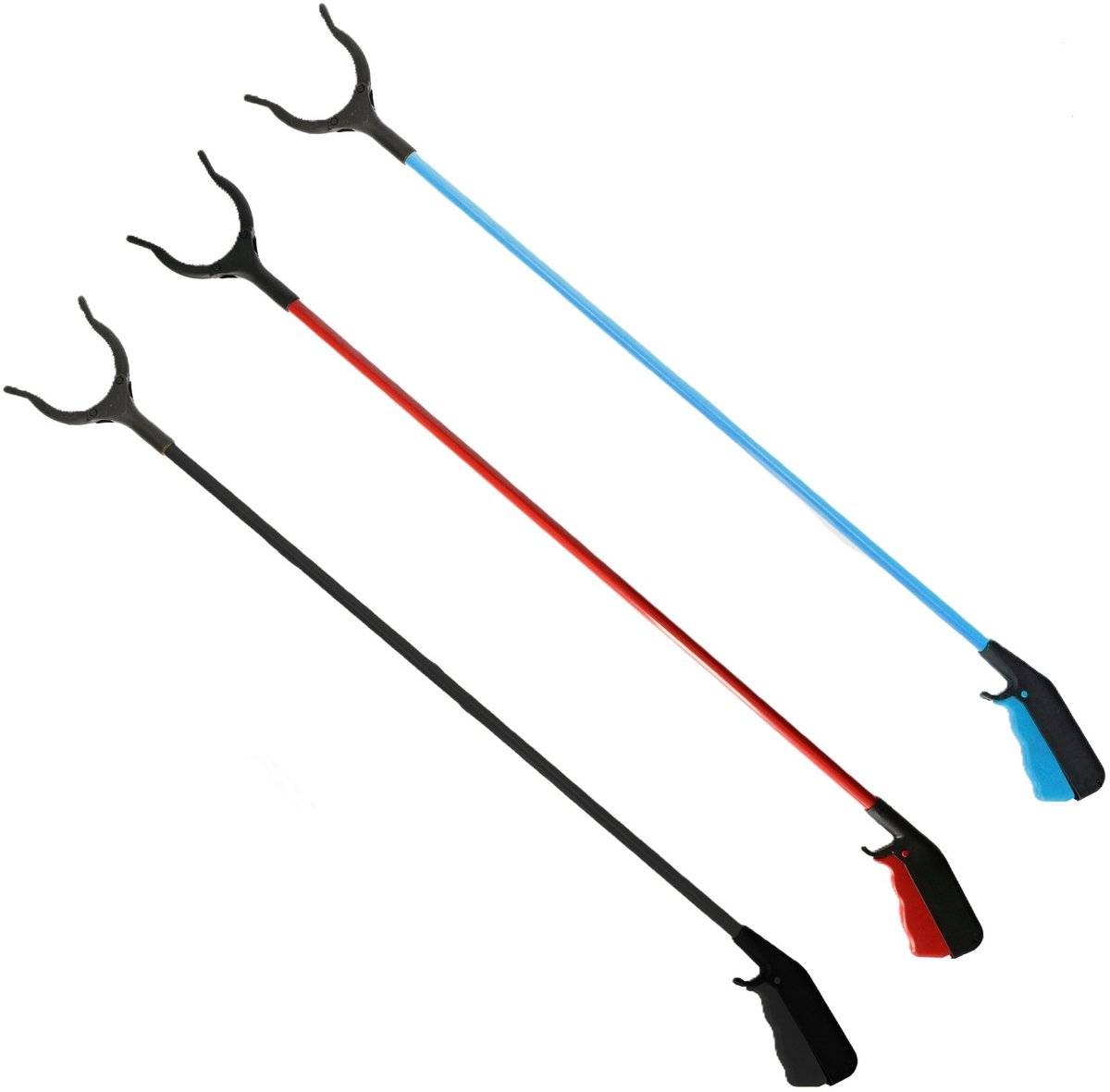 Goedkoopste Afvalgrijper/vuilnisgrijper - zwart - lange steel - 83 cm - zonder te bukken - oppaktang