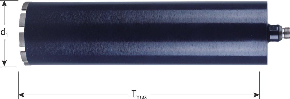 Rotec Diamantboor NAT 42x400x1/2 ring 1,8x9,0 blauw