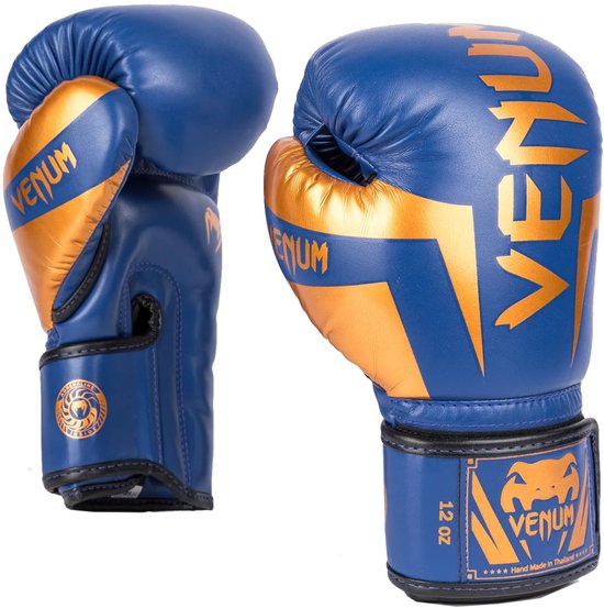 Venum Elite Bokshandschoenen Special Edition Royal Blue Gold - 16 OZ