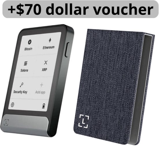 Ledger Flex + Magnet Folio Business Charcoal - Voordeelbundel - Hardware Wallet set - Magnetische case