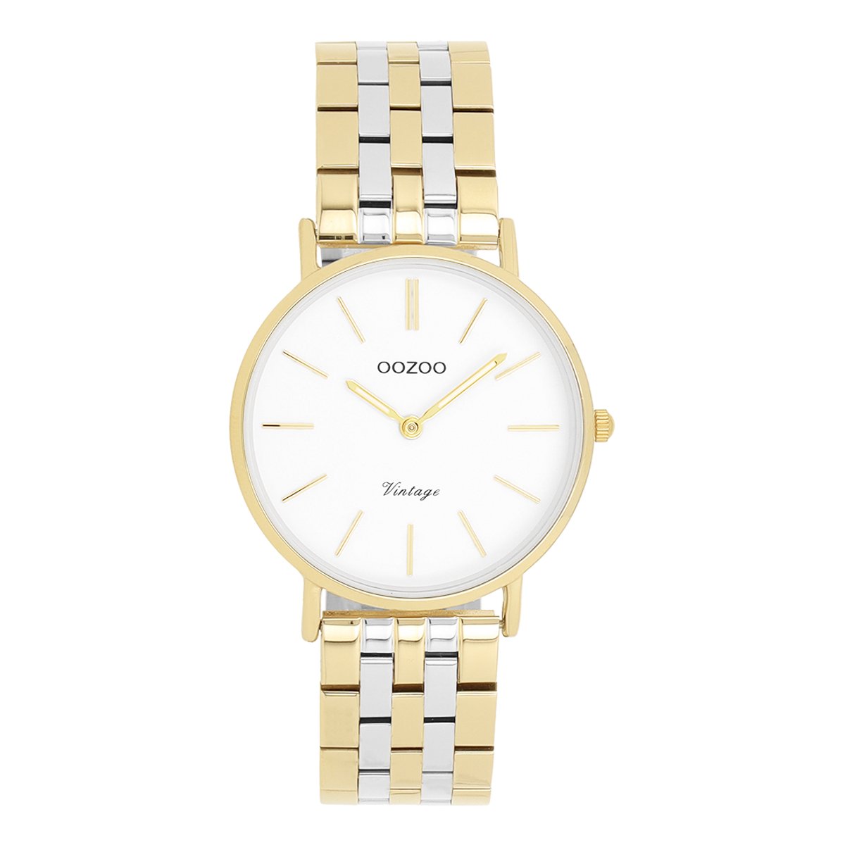 OOZOO Vintage series - Goudkleurige horloge met roestvrijstalen armband roestvrijstalen armband - C20407