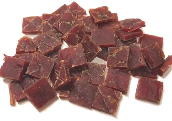 Roxy Snacks 100% Struisvogel Soft Trainers - 100g - Hypoallergeen - Graanvrij - Glutenvrij - Gedroogd vlees - Hondensnacks - Puppy - Snoepjes - Training - Hondensnoepjes - Beloningssnoepjes hond - Zachte Hondenkoekjes
