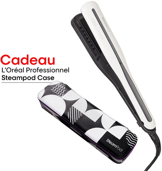 L'Oréal Professionnel Steampod 3.0 + Gratis Case - Professionele 2-in-1 stoom stijltang: voor stijlen & krullen + Gratis Steampod Reisetui cadeau