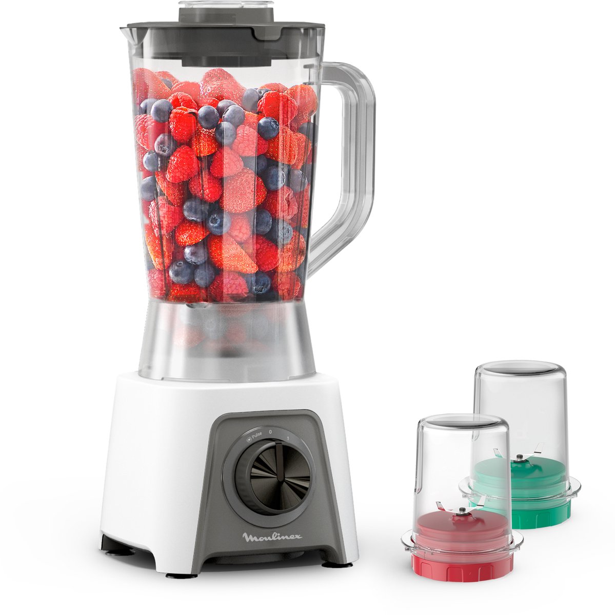 Moulinex Blendeo+ LM2C3110 blender 1,5 l Blender voor op aanrecht 450 W Grijs, Wit