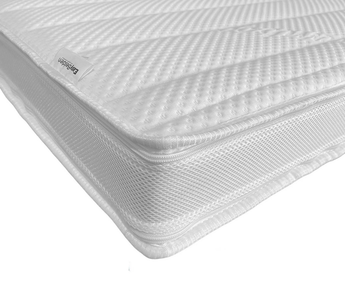 EasyBedden® Topdekmatras XXL - Topper 120x200 - 12 cm dik - Silver Tencel hoes - Visco Nasa Traagschuim GEL - circa 12cm dik - Orthopedisch