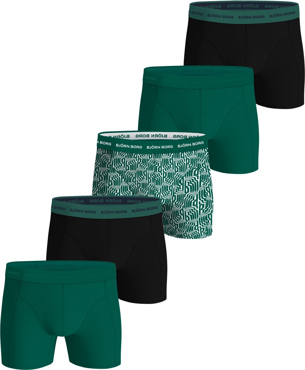 Björn Borg Cotton Stretch boxers - heren boxers normale lengte (5-pack) - multicolor