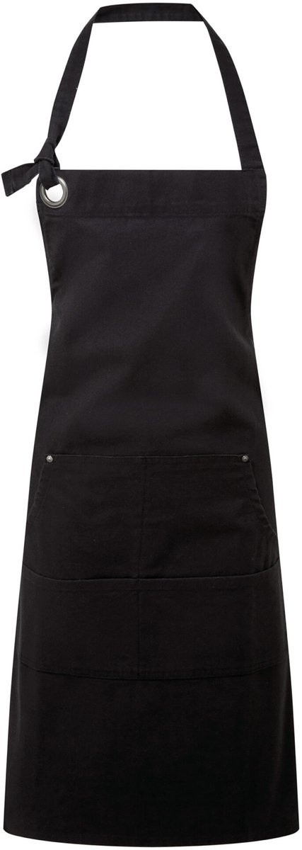 Schort/Tuniek/Werkblouse Unisex One Size Premier Black 100% Katoen