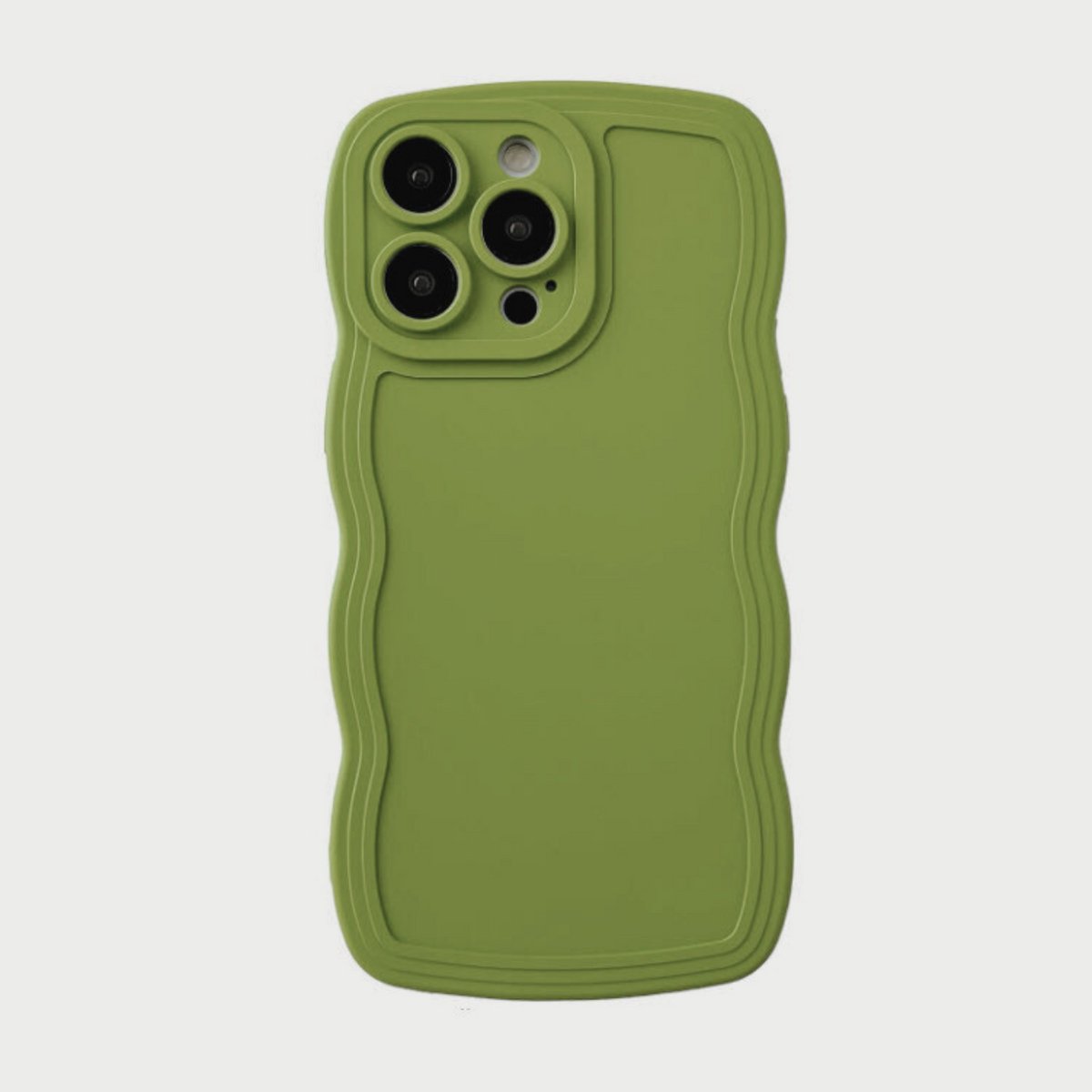 Trim Wavy Telefoonhoesje iphone iphone 14 Pro - Trim Wavy case - Getrimd Golvend Telefoonhoesje - groen