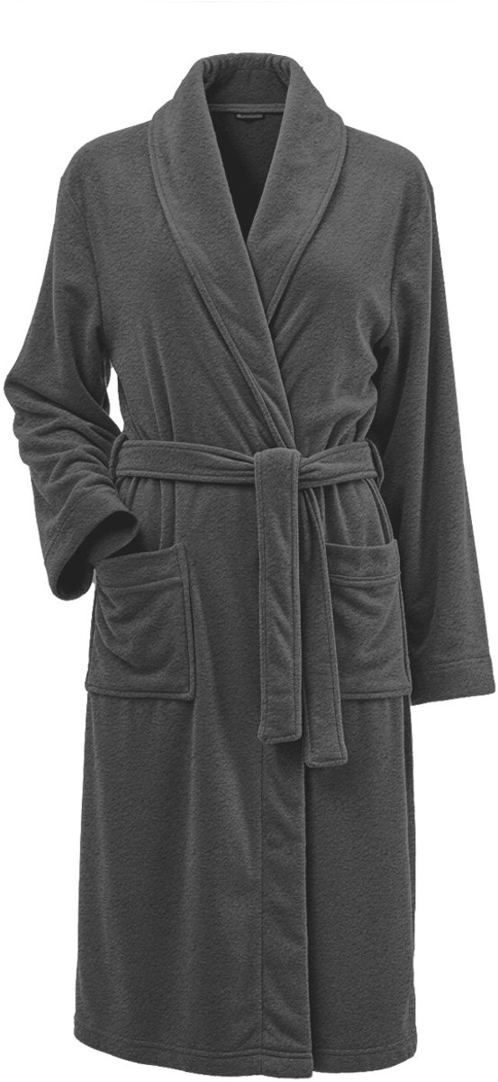 Dreamhouse Soft Terry - Badjas - Katoen badstof - L/XL - Antraciet - Ultra zacht en warm