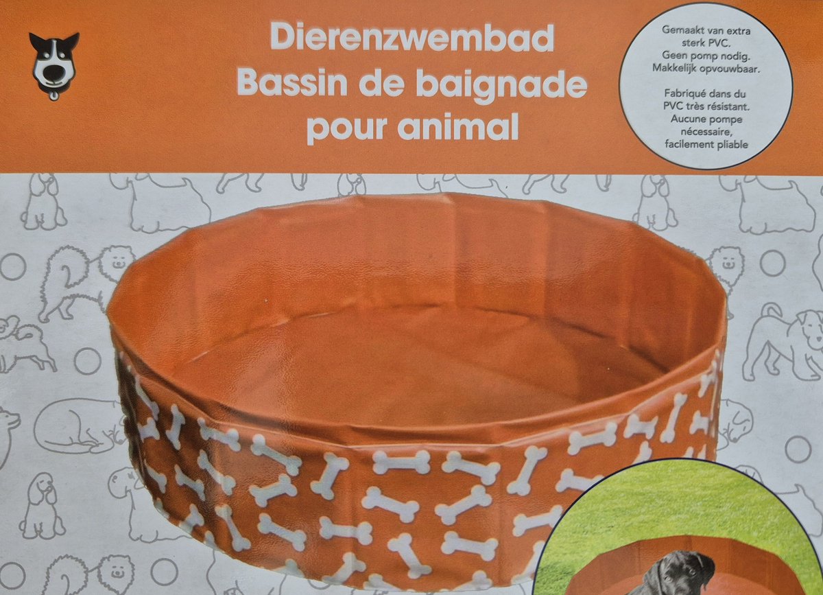 Hondenzwembad opvouwbaar 80cm - Extra sterk PVC thumbnail 2