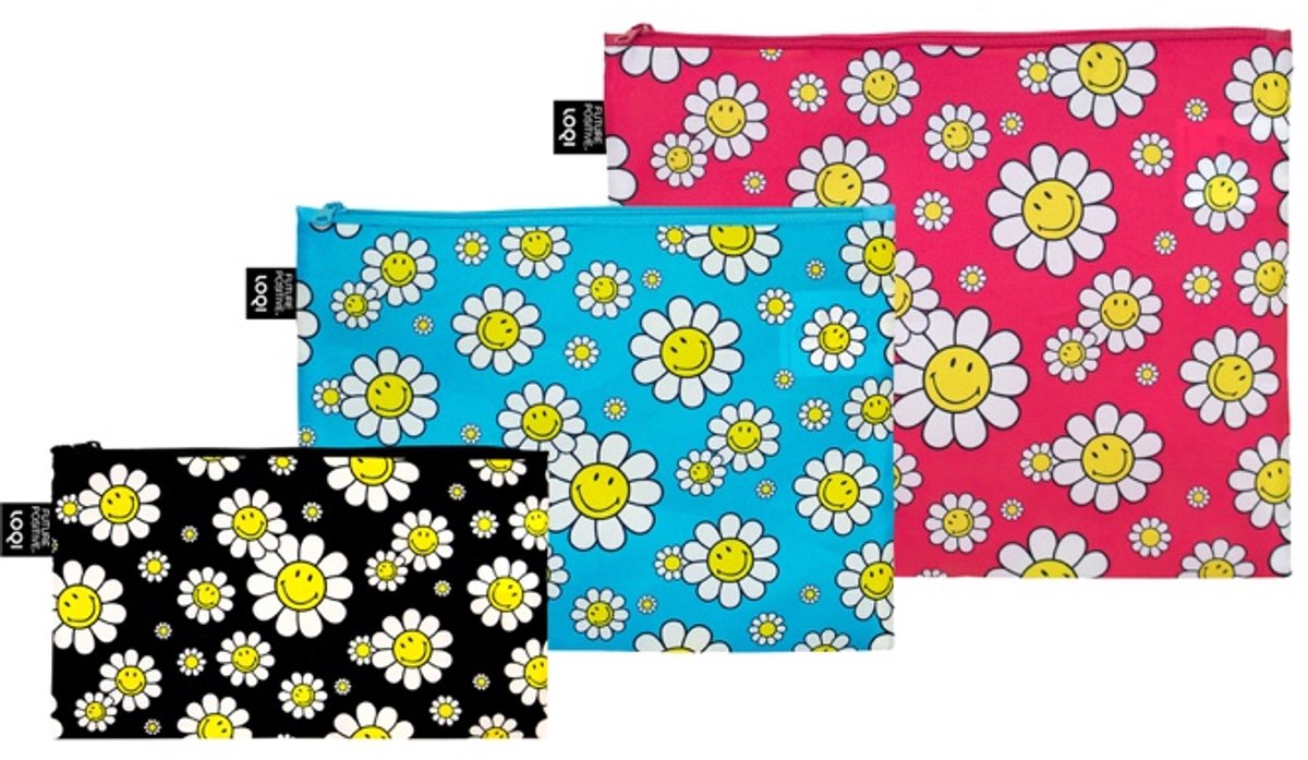 LOQI Zip Pockets - Flowers gerecycled