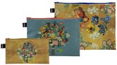 Pochettes Zip LOQI - Motif floral recyclé