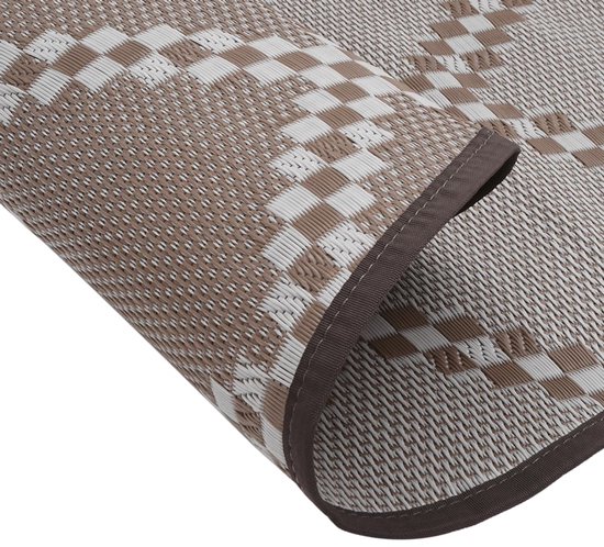 vidaXL - Buitenkleed - Ã - 120 - cm - polypropeen - bruin van VidaXL — afbeelding 5