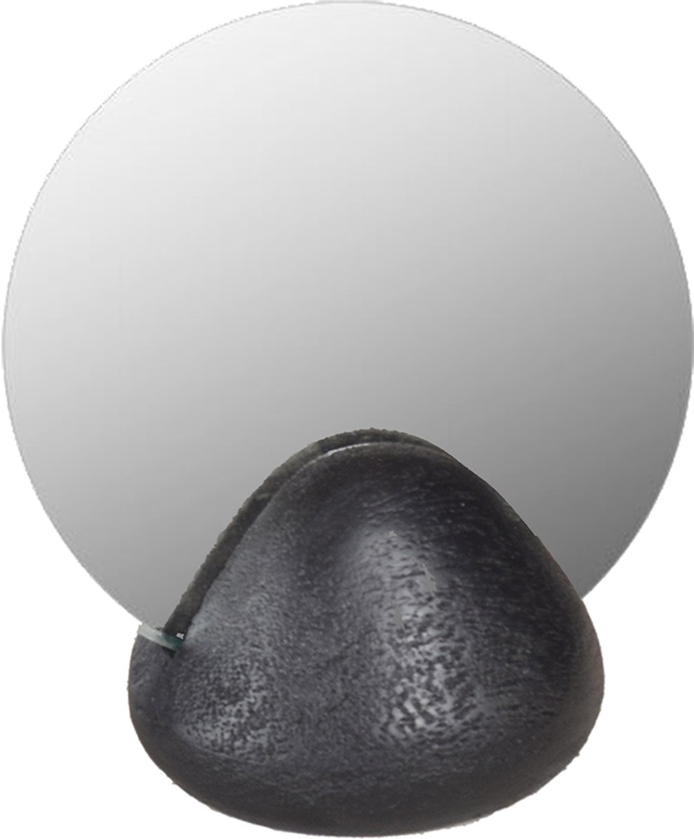 by Mooss - Tafelspiegel - Zwart - Organisch - Ã˜ 15 cm - Cadeau - Spiegel - Make-up - Decoratief - Badkamer - Trendy