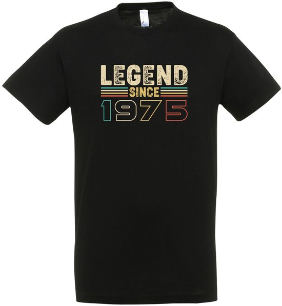 T-shirt Legend Depuis 1975 - Cadeau anniversaire et fête - Astuce cadeau - Cadeau 50 ans - 50 ans Abraham - 50 ans - T-shirt - 1975 - Homme - Cadeau Père - Taille L