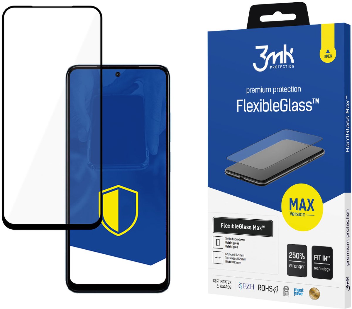 Hybride glas voor Xiaomi Redmi Note 12s - 3mk FlexibleGlass Max
