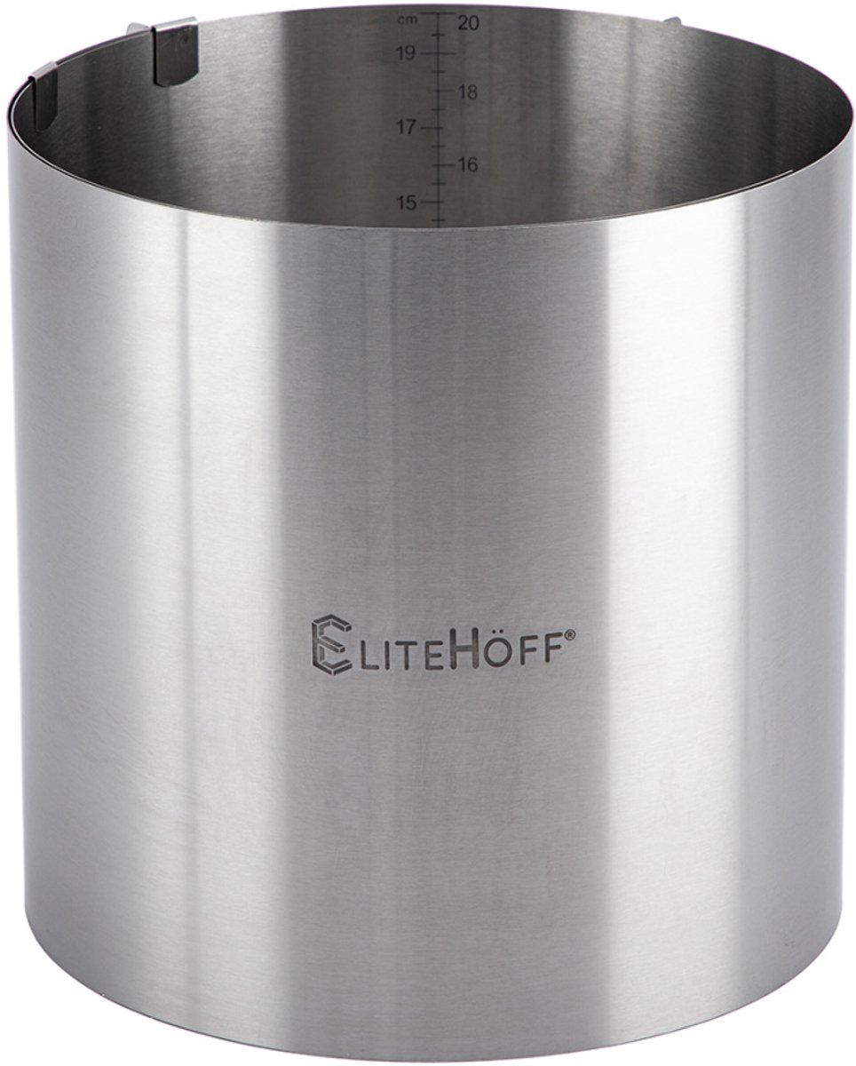 Elitehoff - Bakvorm - Verstelbare Diameter - Roestvrij Staal - Satijn Afwerking