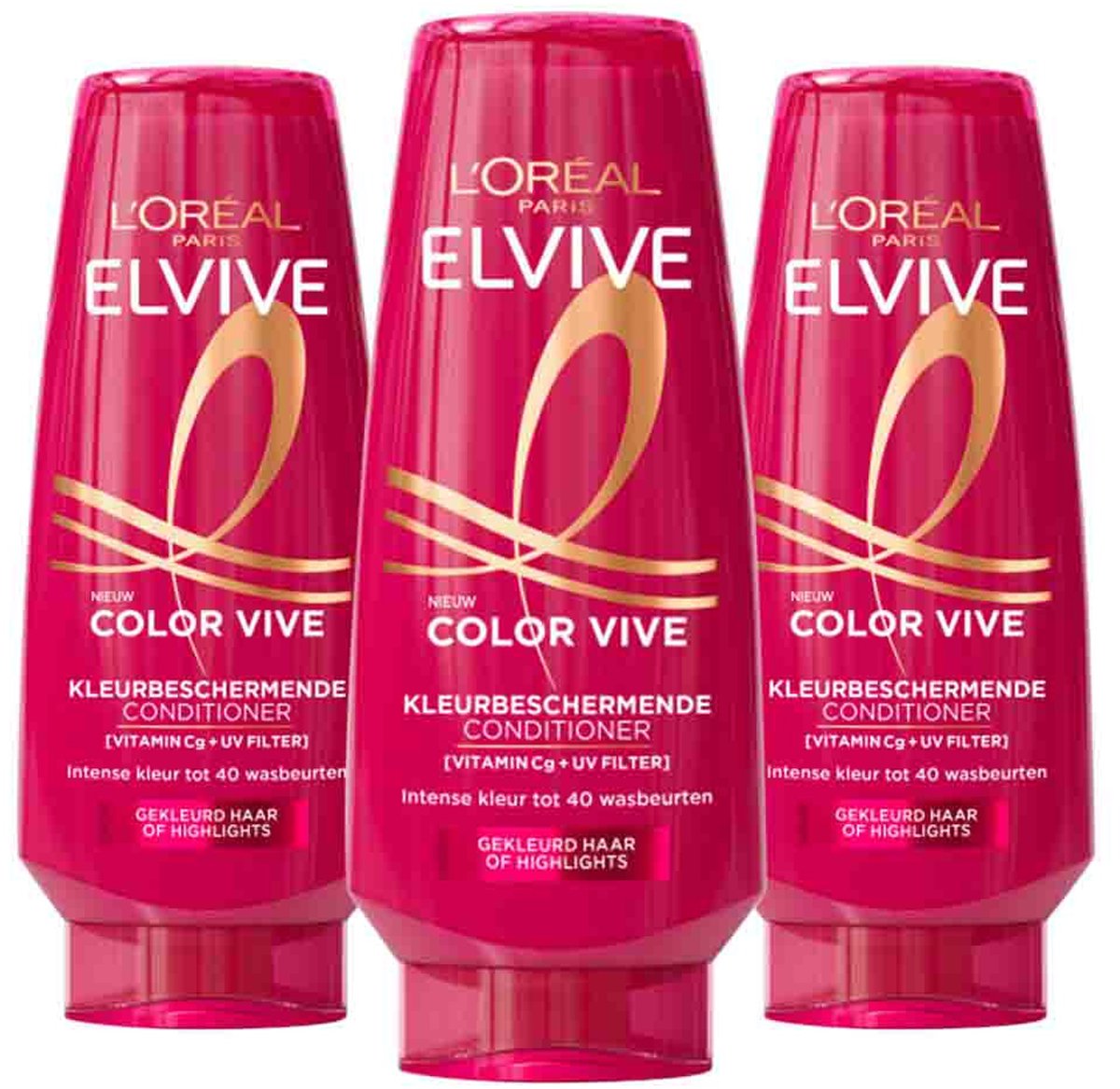 L'Oréal Elvive Color Vive Conditioner - 3 x 200 ml - Voordeelverpakking