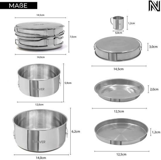 Eurocatch Nayver Camping Pannenset - Outdoor Pannenset van Eurocatch — afbeelding 3