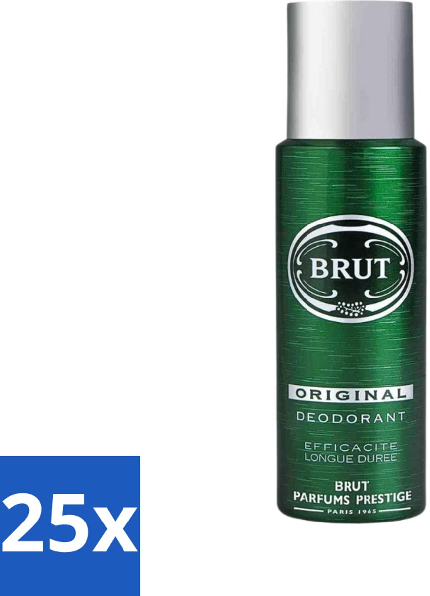Brut Deospray Original Brut 200 ml - Bulkverpakking - 25 stuks