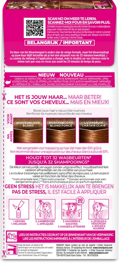 L’Oréal Paris Casting Crème Gloss 634 honey biscuit Marron miel