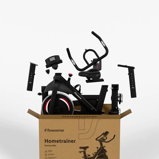 SPORTNOW Opvouwbare hometrainer, fitnessfiets, indoorfiets met 8 magnetische weerstandsniveaus, verstelbaar zadel, handgrepen, multifunctioneel lcd- display, tablethouder, staal wit