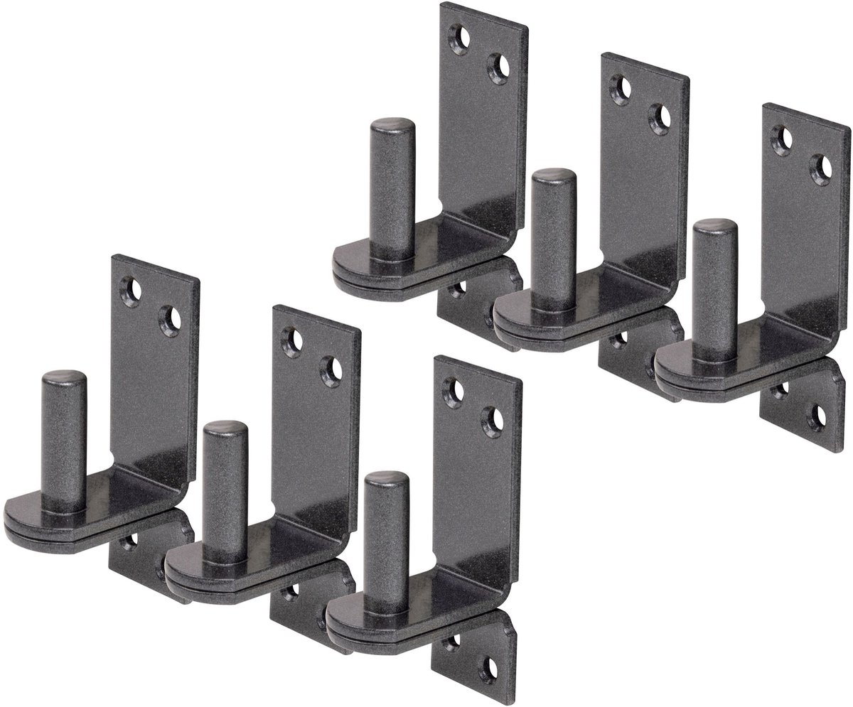 Alberts 822651 DURAVIS® plaatduim met DII-haak, zwart diamant duplex gecoat, penmaat Ø13 mm, plaat 100 x 35 mm, set van 6