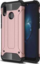 Ntech Huawei P20 Lite (2018) Dual layer Armor Hoesje - Rose Goud