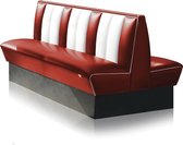 Bel Air Dinerbank Double Booth HW-150DB Ruby