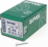 Spax Spaanplaatschroef platverzonken kop verzinkt pozidriv 6.0x45mm (per 200 stuks)