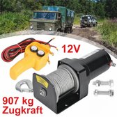 handlier - Elektrische lier - 2000lbs ATV 12V 907kg - Handlier - Duurzaam en Betrouwbaar - Moederdag cadeautje