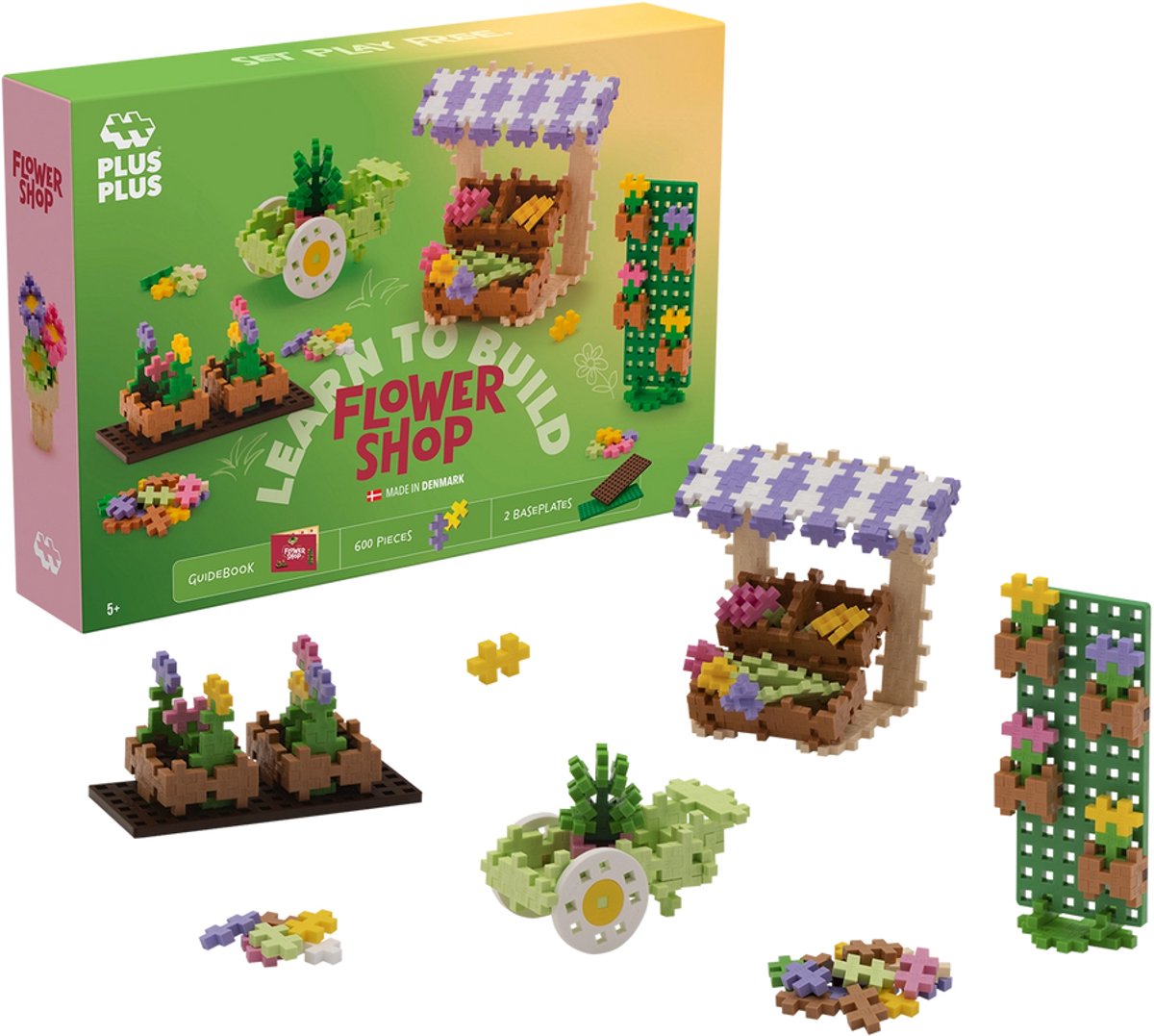 Plus-Plus Learn to Build Bloemenwinkel 600 delige bouwset - 5008 - Bouwspeelgoed - Constructiespeelgoed - Set met bouwstenen - Vanaf 5 jaar