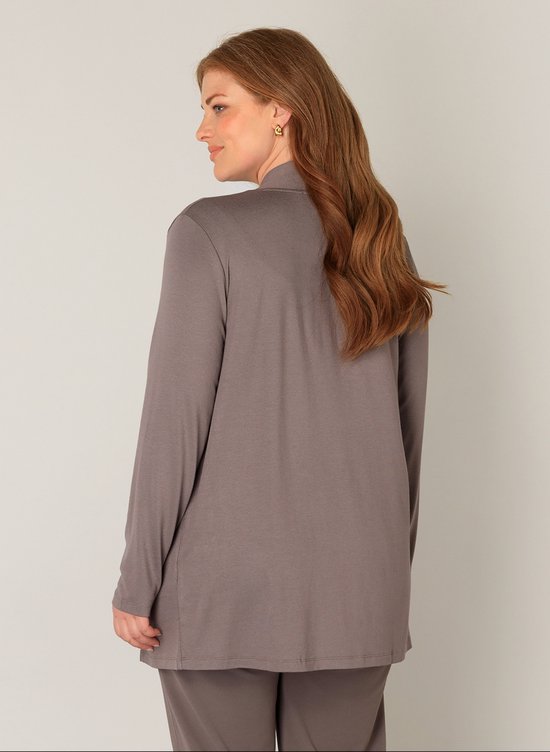 BASE LEVEL CURVY Ayla Vest - Dark Taupe - maat 4(54/56)