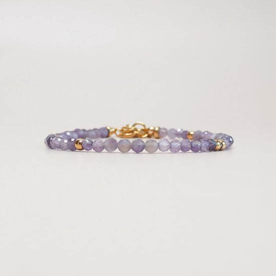 Ava&Imber Bracelet améthyste scintillante acier inoxydable (acier inoxydable)