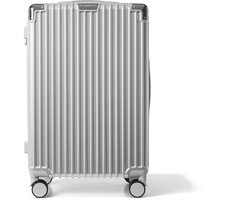 Voyagoux Voyagoux® - Reiskoffer Medium - 70L - Koffers - Trolley - Reiskoffer met wielen - Zilver