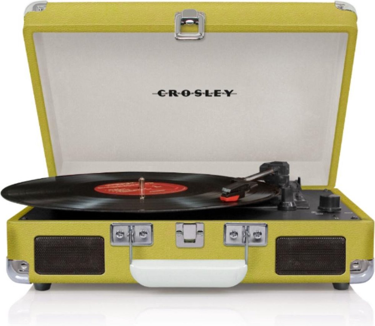 Crosley Cruiser Plus draagbare platenspeler - Bluetooth-platenspeler, 3-speed koffer vinylspeler, draaitafels voor thuis voor vinylplaten, ingebouwde stereoluidsprekers en Bluetooth-ontvanger