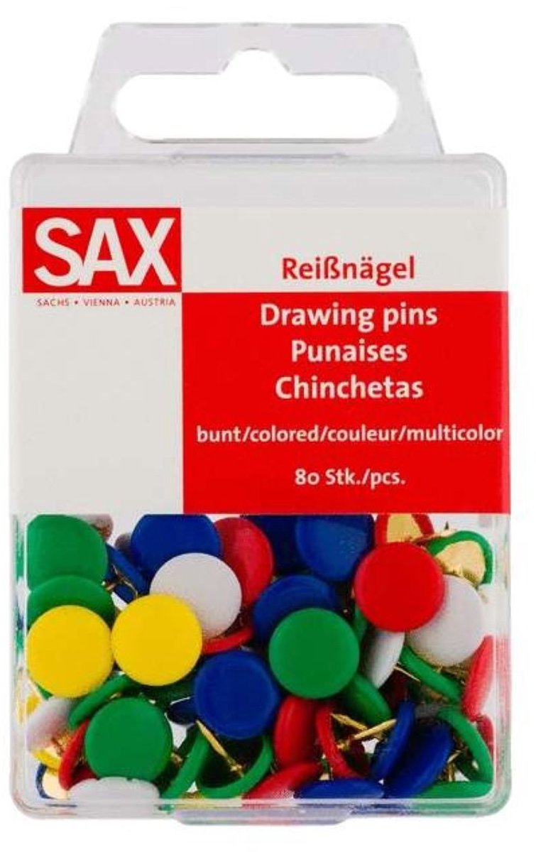 Sax - punaises multicolor - 80 st