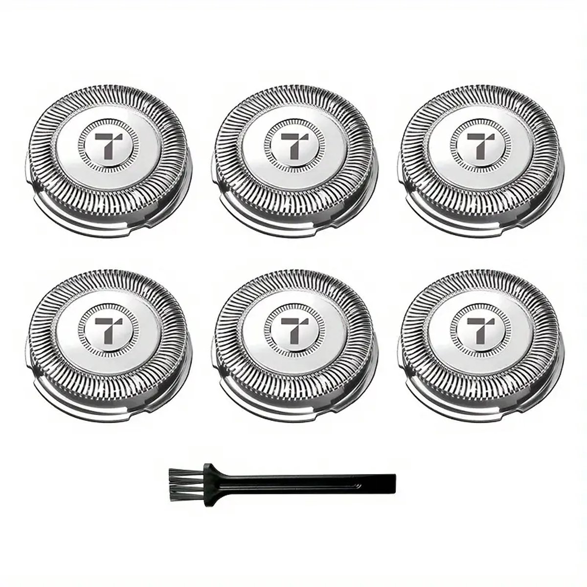 6-Pack SH70 Vervangende Scheerkoppen – Compatibel met Philips Series 7000 & 5000 – Geschikt voor S7370/84, S7371/84, S7720/85, S7782/82 – GentlePrecision Bladen – Nat & Droog Scheren – Inclusief Reinigingsborstel