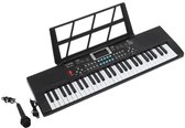 Bol.com PlayOn Keyboard - Piano - Keyboard Piano - Digitale Piano - 54 Toetsen - Inclusief microfoon - Zwart - 68 x 20 x 5.5 cm aanbieding