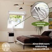 Airco Dakraam Afdichting - 114 x 118 cm – 2 Jaar Garantie - Geschikt voor Inbouw Velux: SK06 (GGL 4, 606, s06) | Fakro Optilight: Maatcode 10 | Luxtra: SK6A | Roto: 11/11 - Slang Afsluiten – Raamafdichtingskit Herbruikbaar – Afdichtkit Tegen Insecten