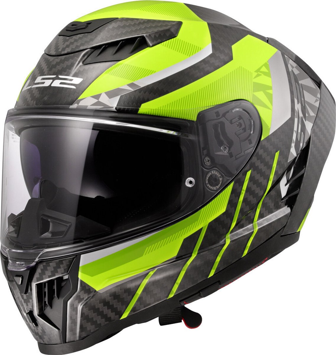 LS2 FF807 Dragon Trax H-Vis Geel Integraalhelm - Helm