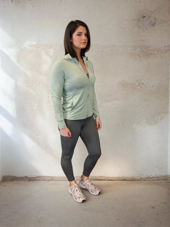 Gilet de sport YV SPORT Geneva - Également disponible en grande taille - Qualité Premium - Léger - Séchage rapide - Poches zippées - Liberté de mouvement optimale - Respirant et confortable - Vêtements de sport pour femme - Vert - L