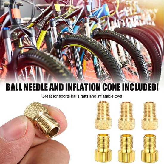 10 Stuks Inflator Pomp Nozzle Kit Presta Schrader Ventiel Adapters voor Fixi en Racefietsen