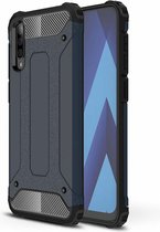 Ntech Hoesje Geschikt Voor Samsung Galaxy A50 Hybrid Armor Hoesje - Blauw