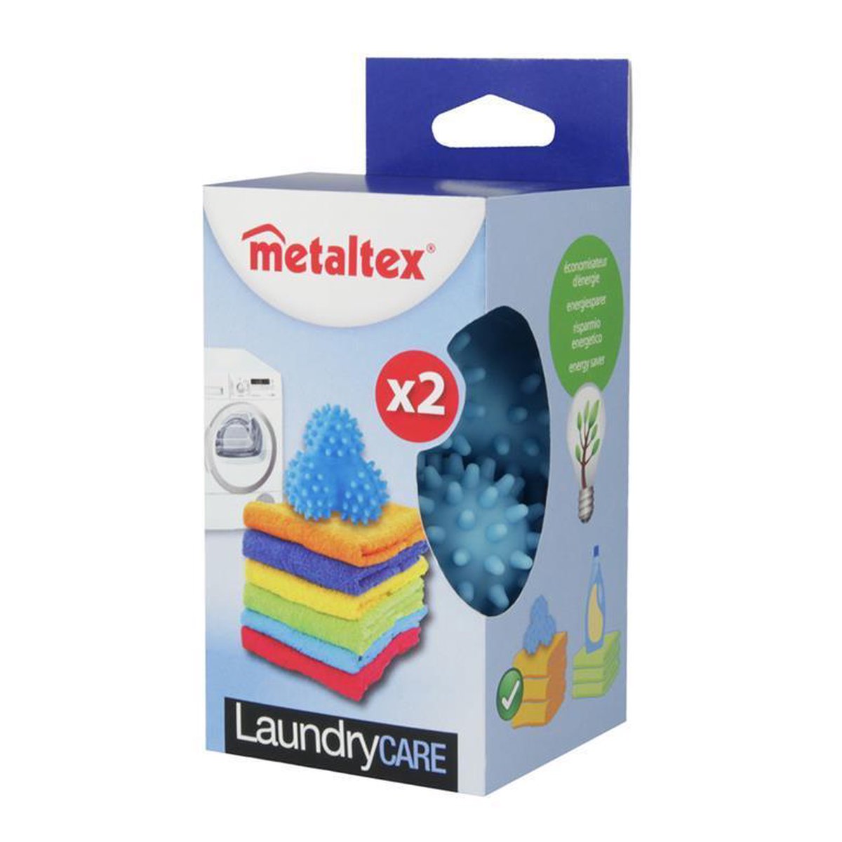 Goedkoopste Metaltex Wasverzachters 7 X 7 X 7 Cm Pvc Blauw 2 Stuks