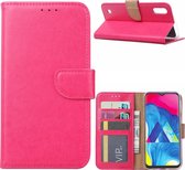 Ntech Samsung Galaxy M10 Portemonnee Hoesje / Book Case - Roze/Pink